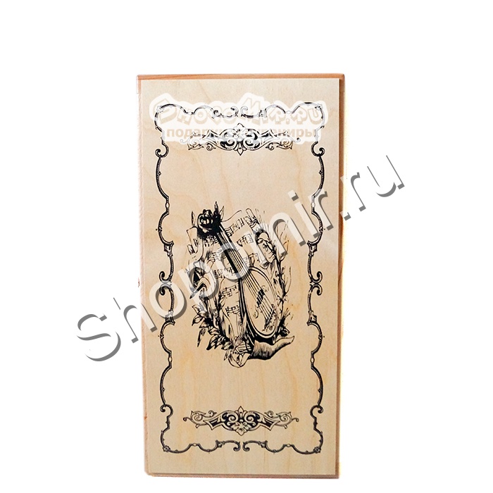 Нарды шелкография "Большие-белые"